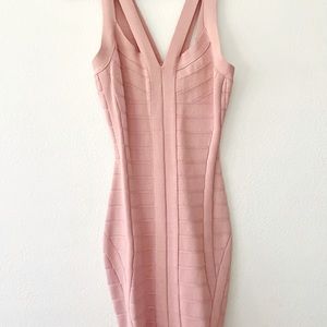Guess pink bodycon bandage dress